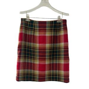 Chadwicks Plaid Wool Blend Skirt